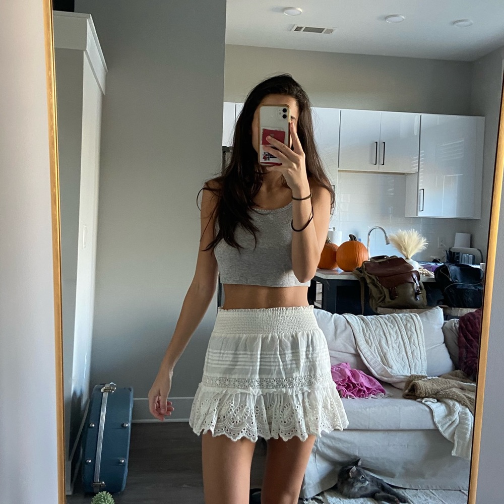 White Loveshackfancy skirt